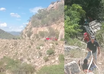 Rescatan a Madre e Hija al Caer en su Auto a Barranco en Carretera Ures – Mazocahui