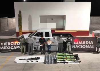 Caen dos en Sonora por intentar ingresar arsenal a México; aseguran 14 armas y 14 mil cartuchos