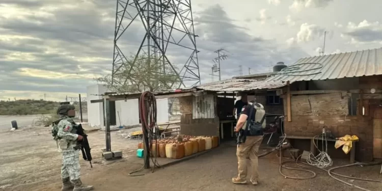 Decomisan Combustible Presuntamente Ilícito en Cateo Dentro de Restaurante en Sonoyta