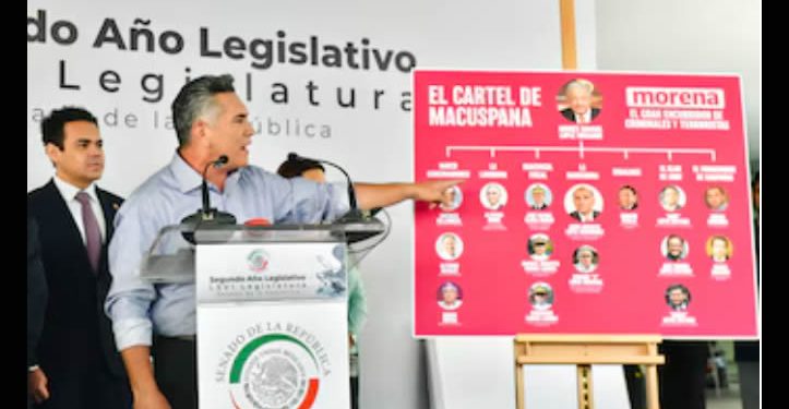 PRI presenta al “Cártel de Macuspana”, señalan a AMLO como líder