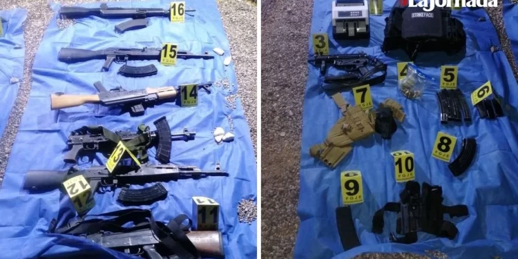Aseguran armas de alto poder, droga y vehículos con reporte de robo en Sonora