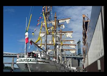 Buque Escuela Cuauhtémoc finaliza reparaciones en Nueva York tras accidente en Puente de Brooklyn, inician zarpe