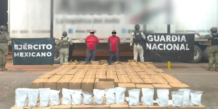 Aseguran una tonelada de metanfetamina y 15 kilos de fentanilo en San Luis Río Colorado