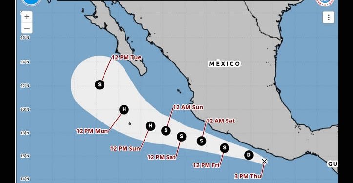 Ciclón tropical “Mario” no impactará directamente a Sonora: CEPC
