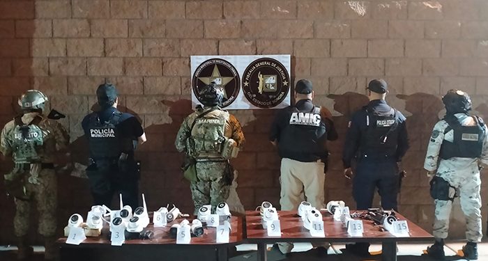 Aseguran 23 cámaras de videovigilancia en San Luis Río Colorado