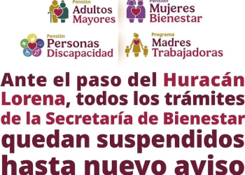 Huracán Lorena: Secretaría del Bienestar suspende actividades en BCS y Sonora; los trámites continuarán una vez que pase el ciclón