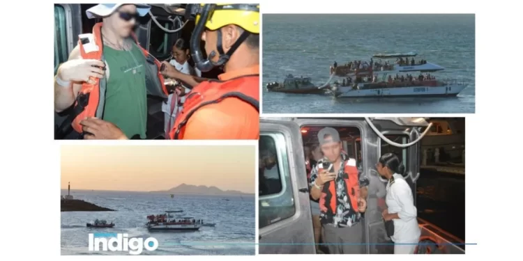 Marina Rescata a 89 tripulantes de una embarcación de recreo, en Puerto Peñasco