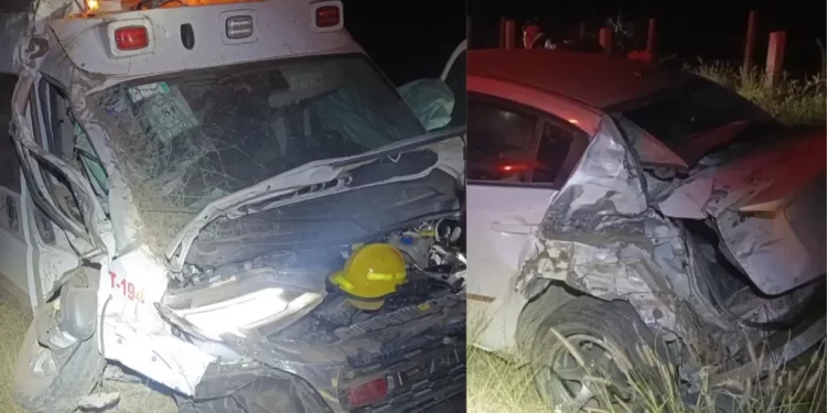 Choca Ambulancia del ISSSTE contra Auto en Carretera Guaymas – Hermosillo; Hay Seis Lesionados