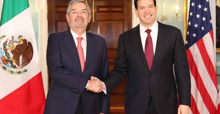 Marco Rubio y Juan Ramón de la Fuente se reúnen en Washington para revisar temas de seguridad en México
