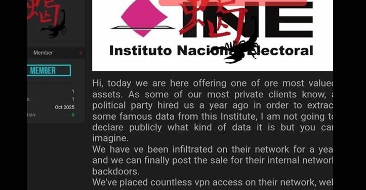 Denuncian hackeo a sistema de INE
