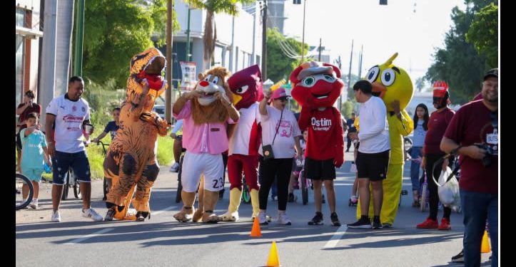 Fomenta gobierno de Cajeme la convivencia familiar y la activación física con una nueva edición “Domingueando en bici y+”
