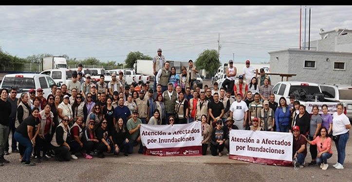 Servidores de la Nación de Sonora viajan a Pachuca para ayudar a las familias damnificadas por las lluvias