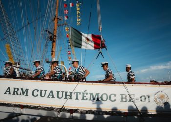 El Buque Escuela Velero ARM “Cuauhtémoc” arriba al Puerto de Progreso