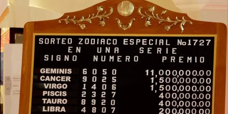 Cae en Ciudad Obregón, Sonora el Sorteo Zodiaco Especial de la Lotería Nacional Edición 1727