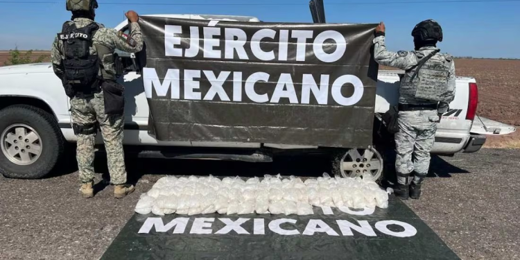 Tras persecución, elementos federales aseguran casi 200 kilos de metanfetamina en Etchojoa, hay un detenido