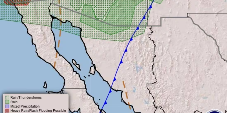 Alerta Protección Civil Sonora por ingreso de Frente Frío 14; pronostican nevadas en la zona montañosa