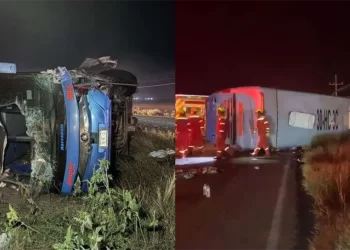 Camionazo en Huatabampo, deja un muerto y 41 personas heridas