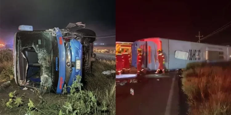 Camionazo en Huatabampo, deja un muerto y 41 personas heridas
