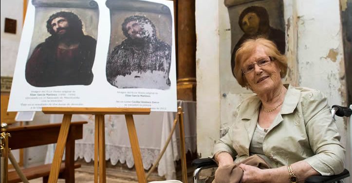 Muere Cecilia Giménez, la mujer que hizo famoso el Ecce Homo de Borja
