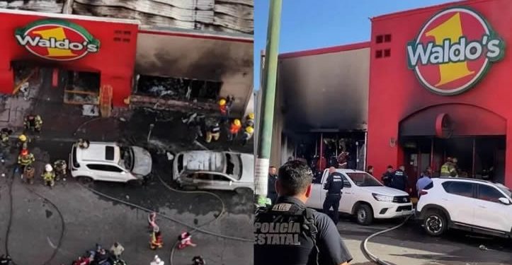 Peritos de la PGJE realizan diligencia en establecimiento Waldo´s siniestrado el 1 de noviembre