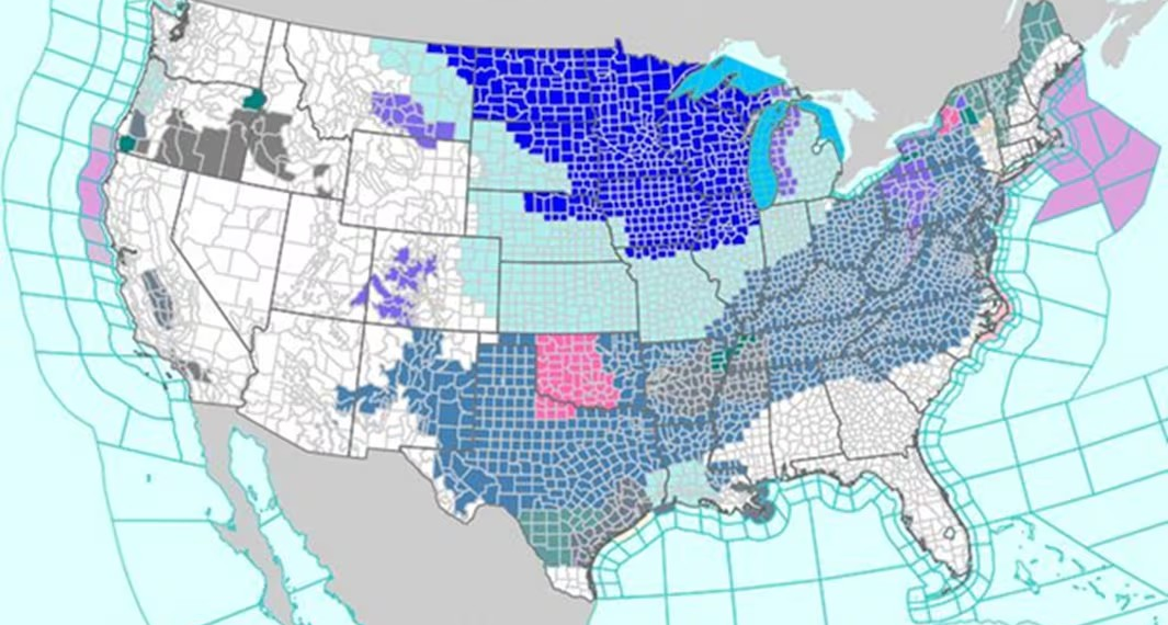 Alertan de tormenta invernal “potencialmente mortal” en EU; daños podrían rivalizar con los de un huracán categoría 3