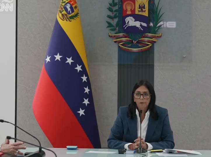 Delcy Rodríguez invita a Trump “a trabajar conjuntamente” en su primer mensaje como presidenta encargada de Venezuela