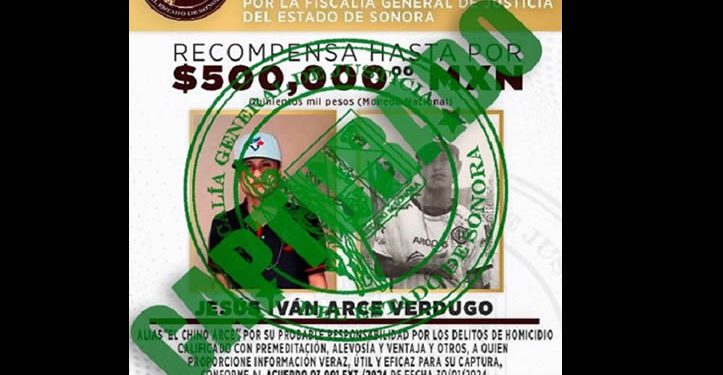 Cae “El Chino Arce” Jefe de una célula criminal; tenía ficha de captura con recompensa por 500 mil pesos
