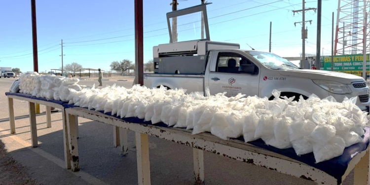 Cae sinaloense con 212 kilos de metanfetamina en Sonora