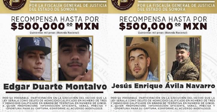 Ofrece FGJE recompensa de un millón de pesos por los dos presuntos homicidas de tres personas en el baile de La Brisa