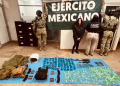 Detienen a mujer armada en Ciudad Obregón, Sonora; aseguran droga y arsenal