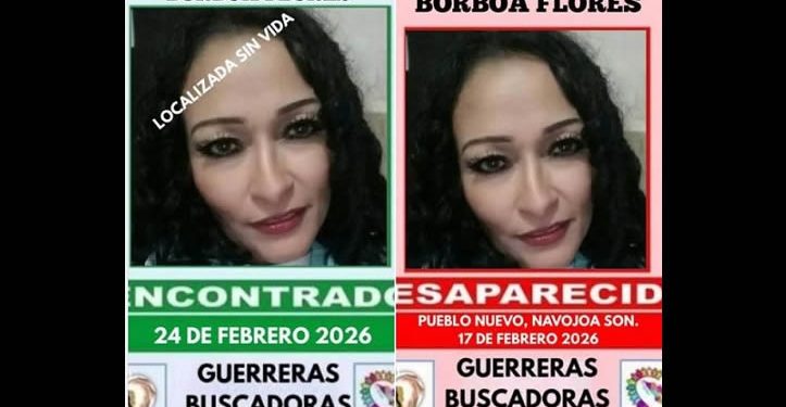 Encuentran sin vida a mujer desaparecida en el tramo Cajeme-Navojoa