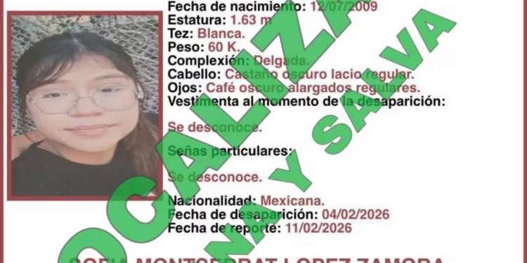 Localizan en SLRC a menor buscada en Nayarit; no presenta lesiones