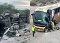 Choque entre autobús y tractocamión deja cuatro muertos y 25 heridos en carretera Sonoyta–Caborca
