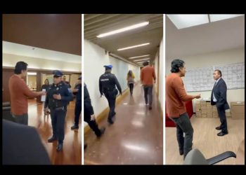 SEP despide a Marx Arriaga; policías intentan desalojarlo