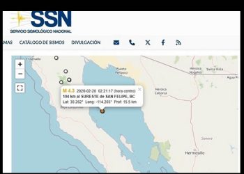 Sin daños en Sonora por sismos registrados en el Golfo de California frente a San Felipe, Baja California
