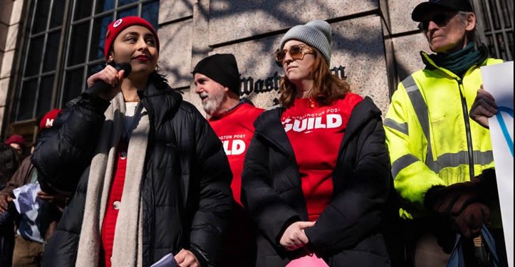 Centenares de personas protestan contra los despidos en el ‘Washington Post’