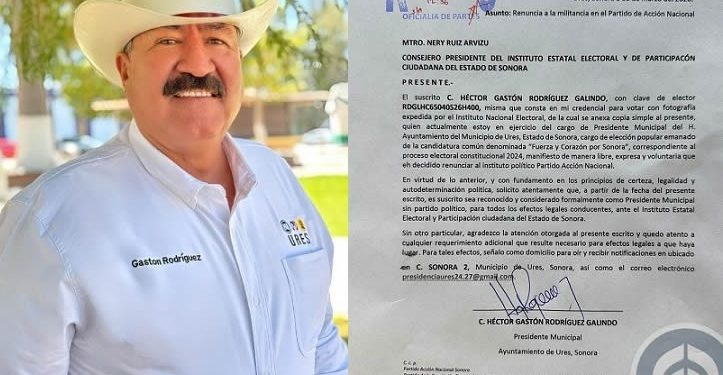 Alcalde de Ures renuncia al PAN y se declara presidente sin partido