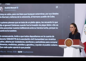 Sheinbaum responde al llamado de AMLO y hará donación económica ‘personal’ a Cuba