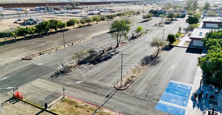 Inauguran recarpeteo de estacionamiento en UES San Luis Río Colorado para beneficio de estudiantes y trabajadores