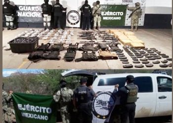 Guardia Nacional asegura arsenal y droga en Sonora