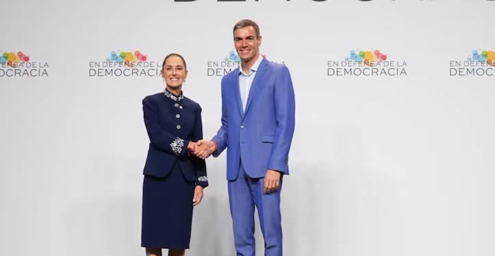 Sheinbaum se reúne con presidente de España: destaca la importancia de reconocer la Conquista y los pueblos originarios