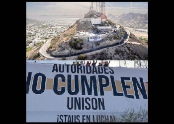 Trabajadores académicos de la Unison protestan ante falta de acuerdo salarial