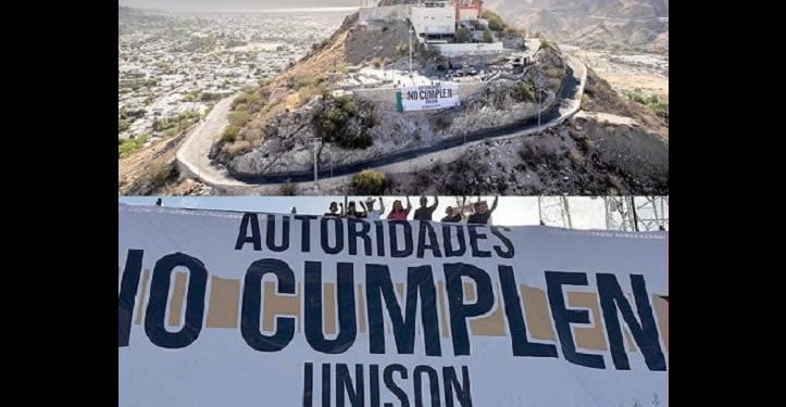 Trabajadores académicos de la Unison protestan ante falta de acuerdo salarial