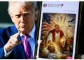 Trump publica una imagen que lo representa como Jesucristo y horas después la borra de las redes