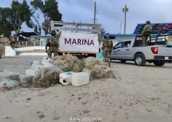Marina Asegura Artes de Pesca Prohibidas en Coordinación con CONAPESCA, en Puerto Peñasco
