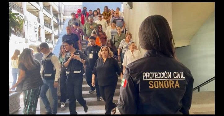 Gobierno de Sonora participa con éxito en el Primer Simulacro Nacional 2026