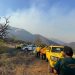 Combaten incendio forestal en sierra de Tarachi