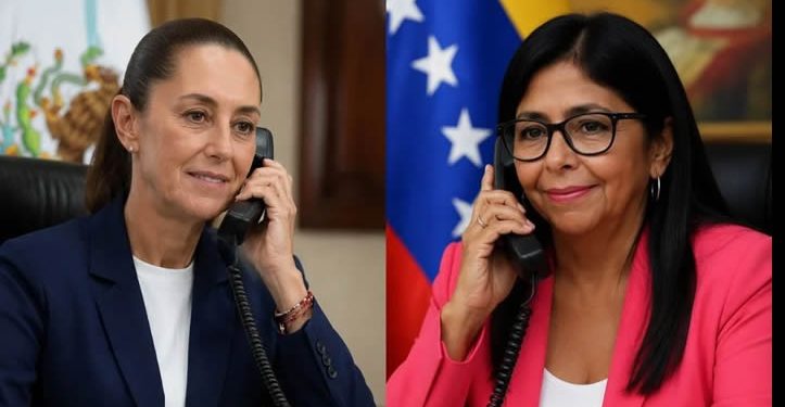 Sheinbaum anuncia llamada con Delcy Rodríguez para reforzar apoyo a Venezuela tras los sismos