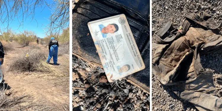 Madres buscadoras encuentran la ‘INE’ de un joven de Mezquital, Durango en Sonora junto a restos aparentemente humanos