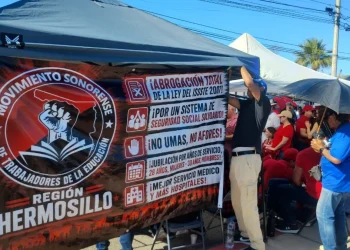 Maestros de la CNTE mantienen protestas por tercer día consecutivo en Sonora